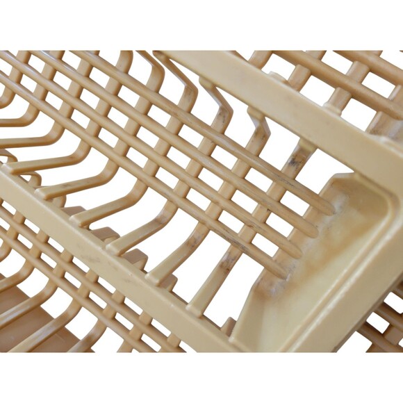 Vintage Plastic Drawer Organizer Silverware Mustard Yellow Celluloid Weave Tray - Picture 9 of 10